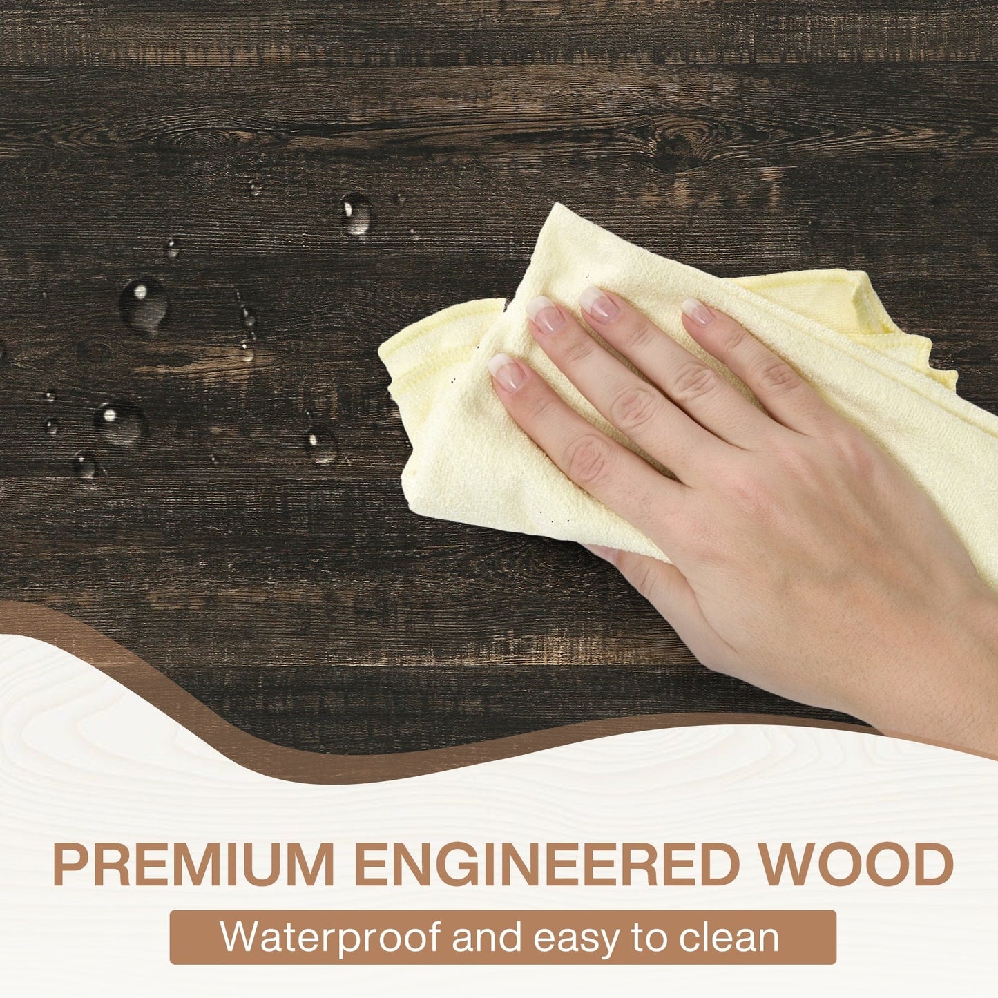 Table à manger de ferme pour 6 personnes, table de cuisine rectangulaire en bois de 70,8 pouces