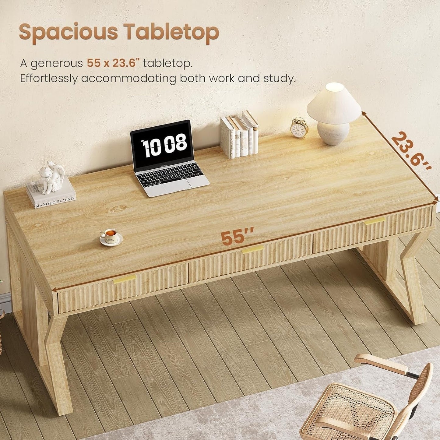 Bureau de direction de ferme Bureau à domicile Tiroir de classement Support d'écran Prise de courant