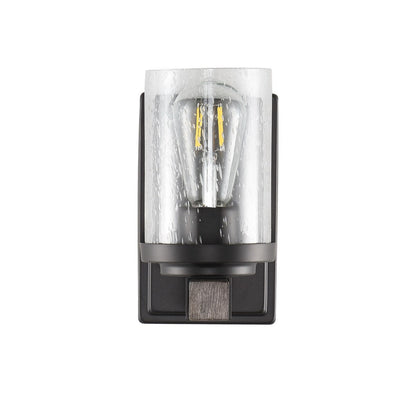 Applique murale LED style ferme rustique en fer et verre bullé, par JONATHAN Y