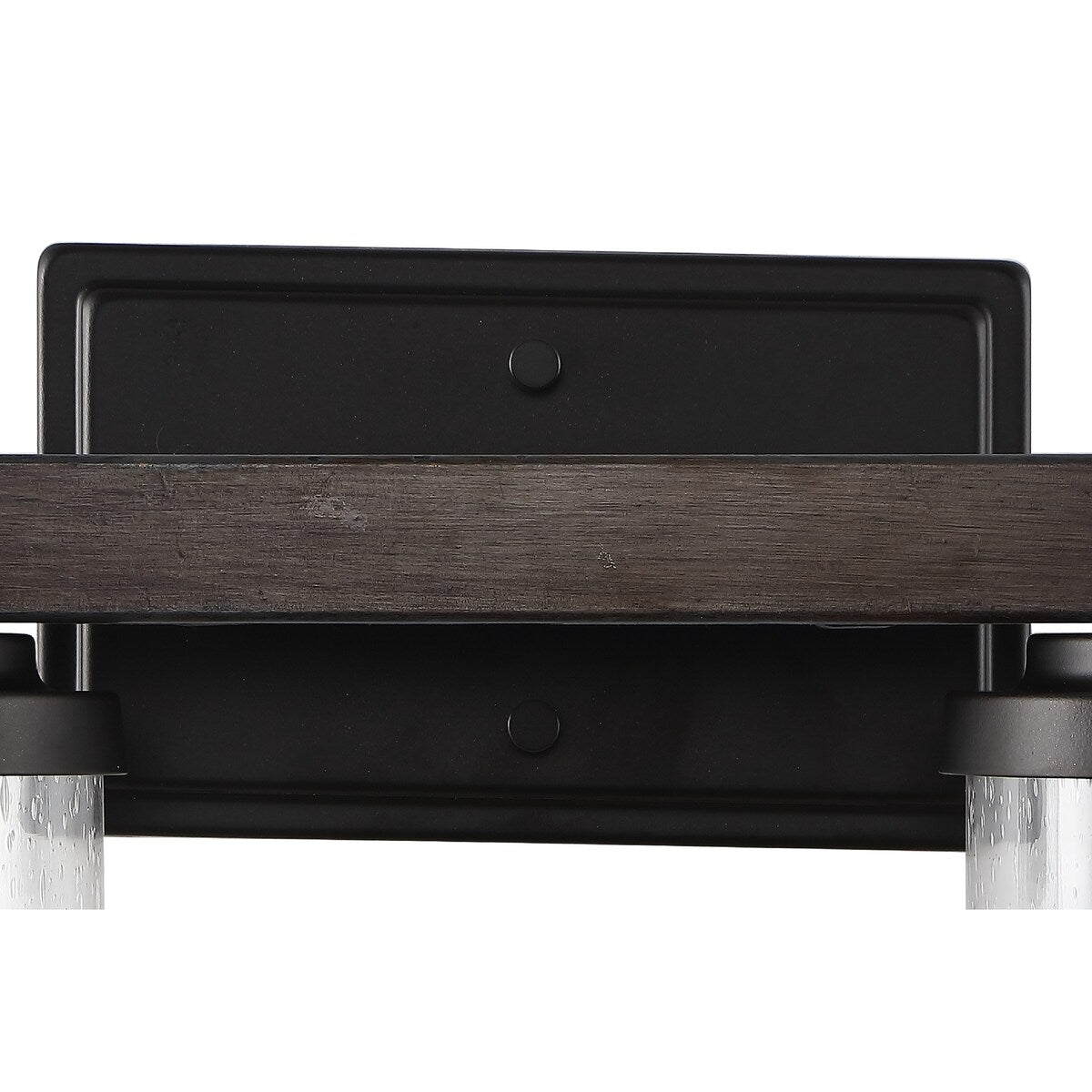 Applique murale LED style ferme rustique en fer et verre bullé, par JONATHAN Y