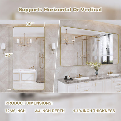 Miroir de salle de bain mural encadré