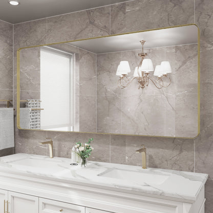 Miroir de salle de bain mural encadré