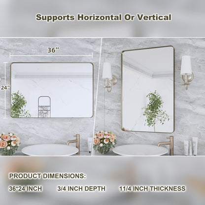 Miroir de salle de bain mural encadré