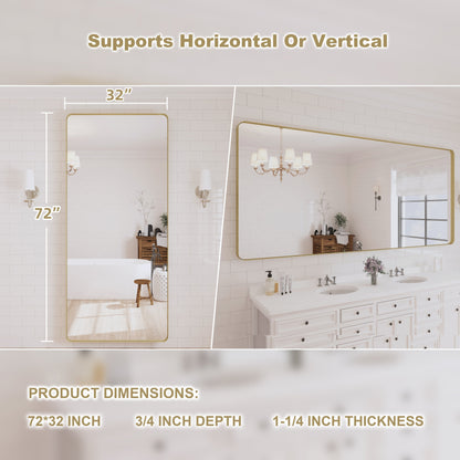 Miroir de salle de bain mural encadré