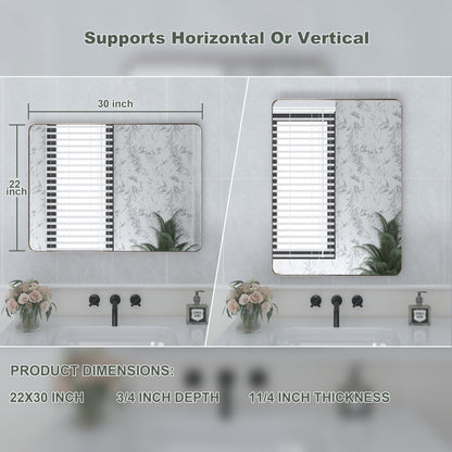 Miroir de salle de bain mural encadré