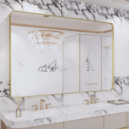 Miroir de salle de bain mural encadré