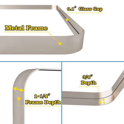 Miroir de salle de bain mural encadré