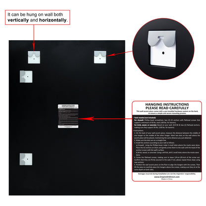 Miroir mural prismatique biseauté sans cadre - Carré/Rectangulaire - Transparent