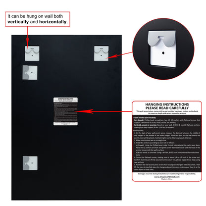 Miroir mural prismatique biseauté sans cadre - Carré/Rectangulaire - Transparent