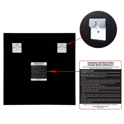 Miroir mural prismatique biseauté sans cadre - Carré/Rectangulaire - Transparent