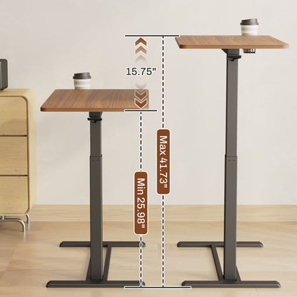 Table d'ordinateur portable mobile FunniHomi 28/32, réglable en hauteur, avec roulettes, blanc/noir, pour lit et canapé