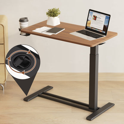 Table d'ordinateur portable mobile FunniHomi 28/32, réglable en hauteur, avec roulettes, blanc/noir, pour lit et canapé