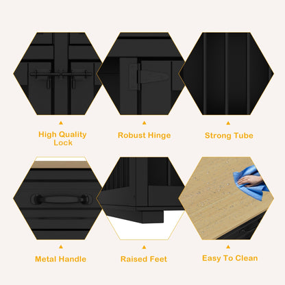 Cage pour chien de style meuble, niche en bois de 64,5 pouces pour grand chien