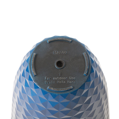 Glitzhome 19,75 H Pot de fleurs haut surdimensionné écologique en fausse céramique à texture diamant (lot de 2)