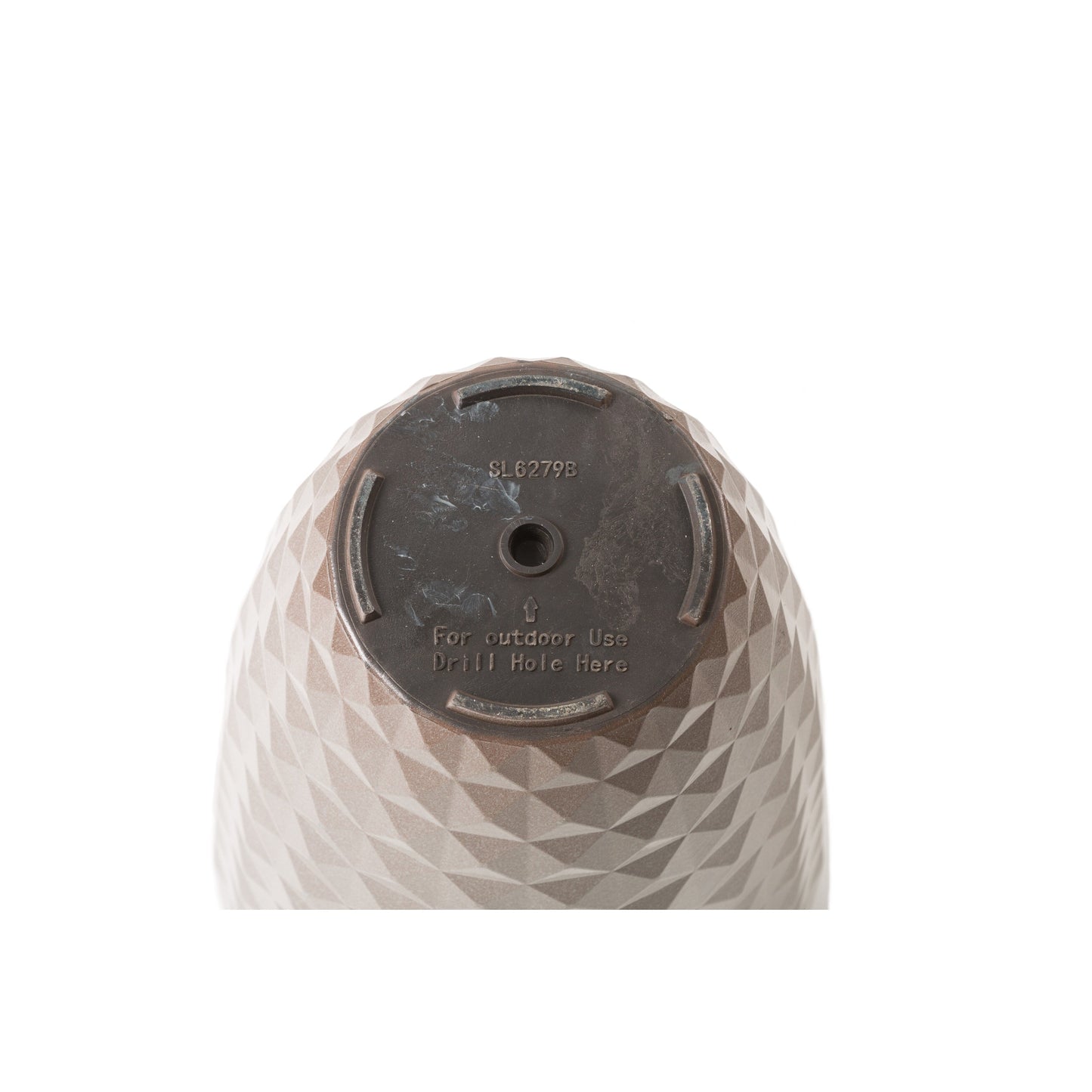 Glitzhome 19,75 H Pot de fleurs haut surdimensionné écologique en fausse céramique à texture diamant (lot de 2)