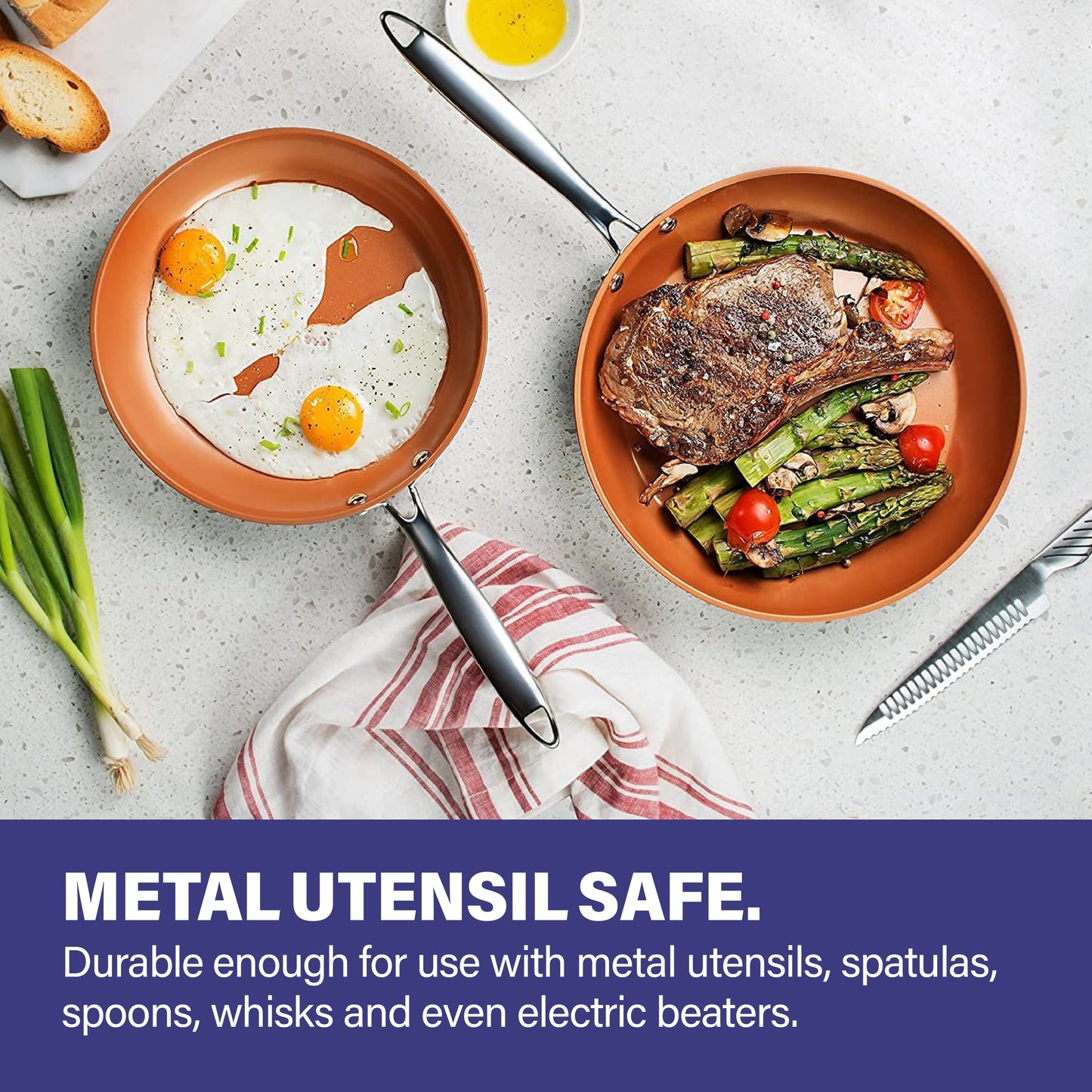 Batterie de cuisine et ustensiles de cuisson Gotham Steel Pro anodisé dur 20 pièces