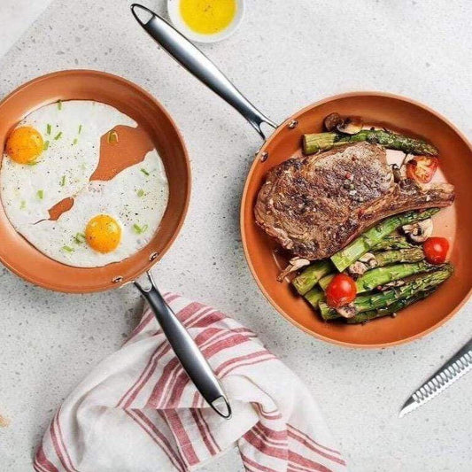 Ensemble de 3 poêles antiadhésives anodisées dures Gotham Steel Pro - 8'', 10'' et 12''