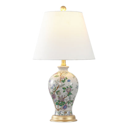Lampe de table LED florale Grace 24, multicolore/laiton, par JONATHAN Y