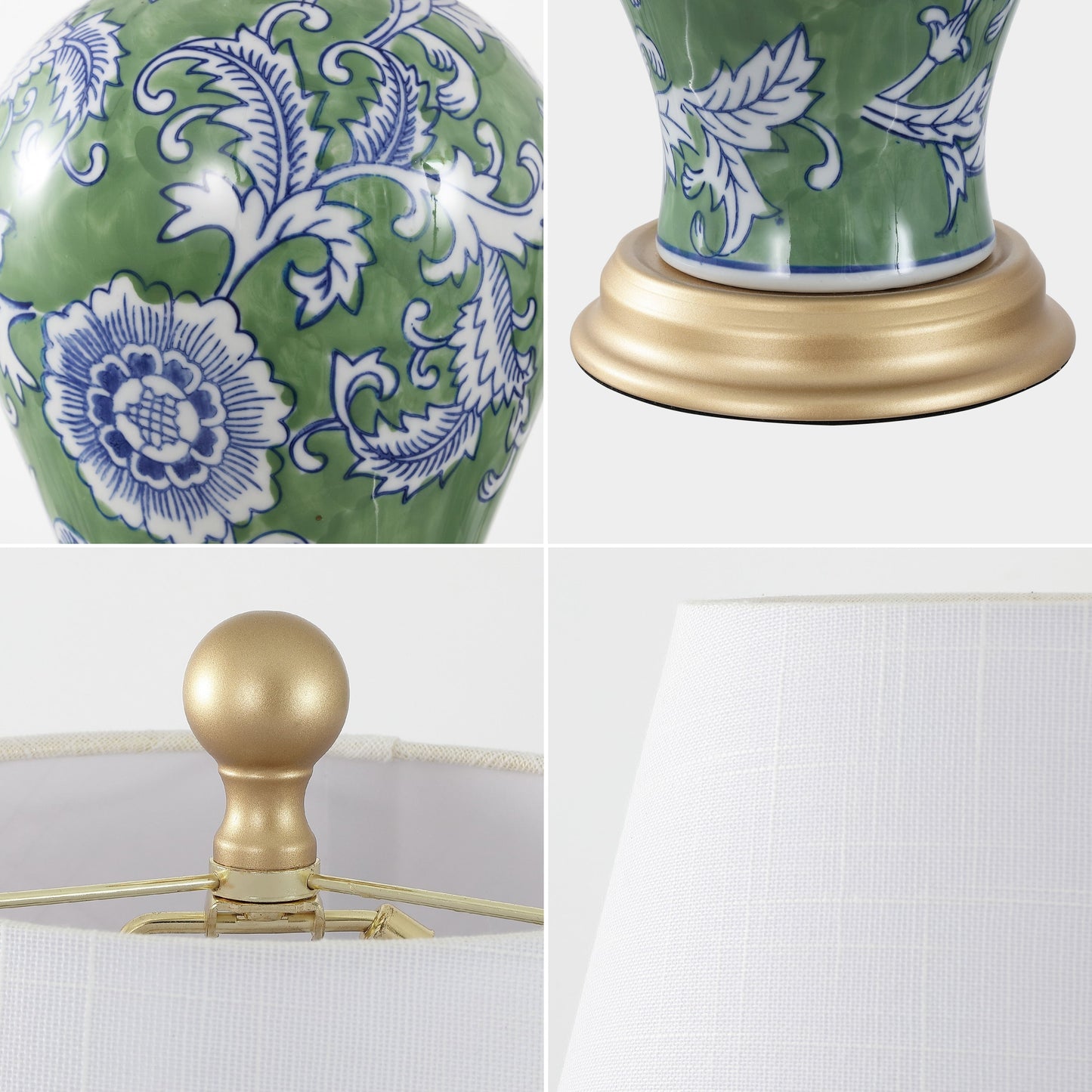 Lampe de table LED florale Grace 24, multicolore/laiton, par JONATHAN Y