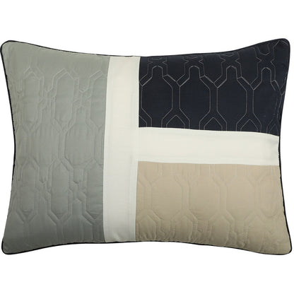 Ensemble de couette moderne à blocs de couleurs Nanshing Blake 7 pièces