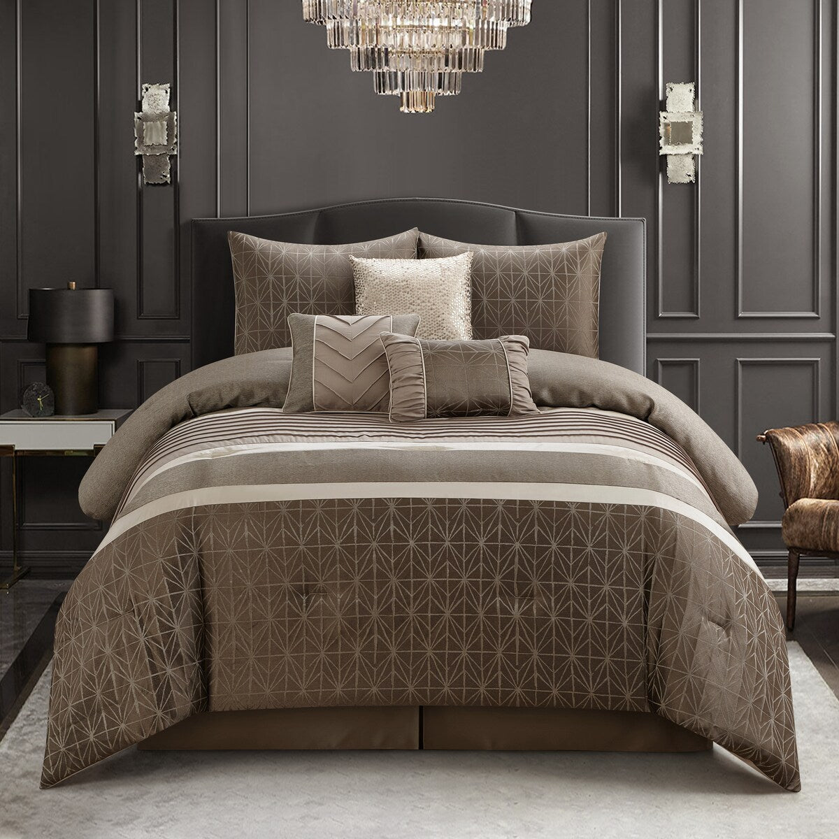 Ensemble de couette géométrique 7 pièces Nanshing Bryan