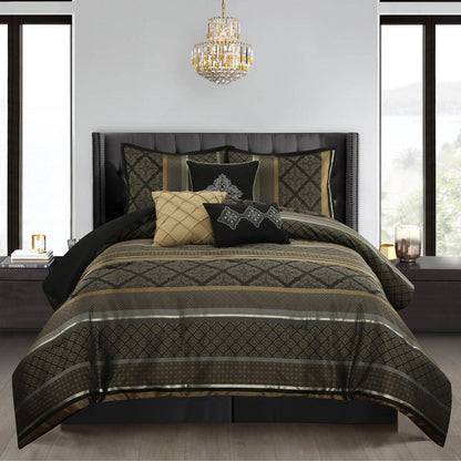 Ensemble de couette géométrique jacquard 7 pièces Nanshing Jensen
