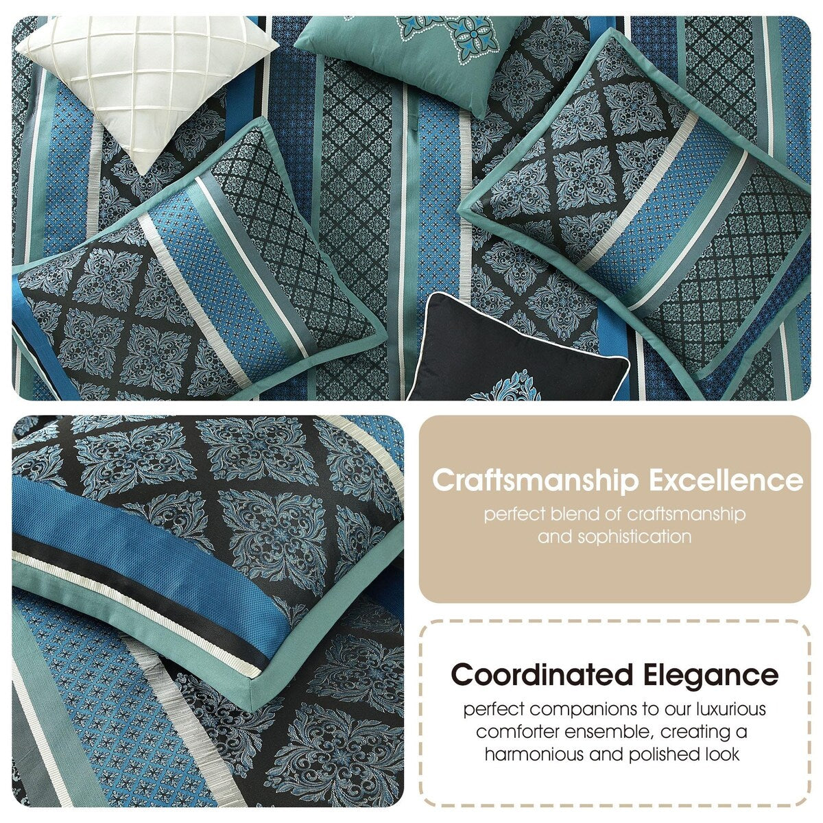 Ensemble de couette géométrique jacquard 7 pièces Nanshing Jensen