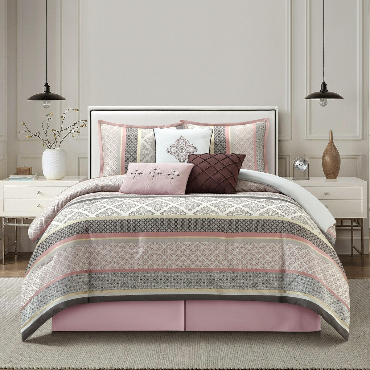 Ensemble de couette géométrique jacquard 7 pièces Nanshing Jensen