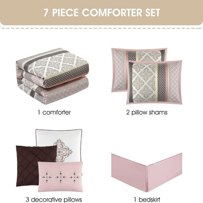 Ensemble de couette géométrique jacquard 7 pièces Nanshing Jensen