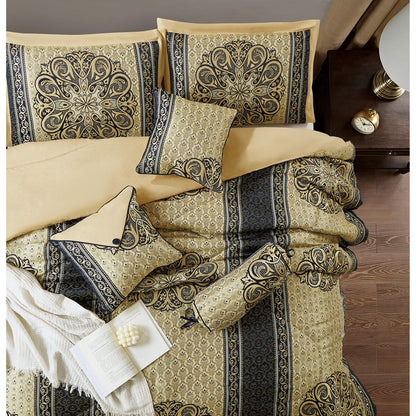 Ensemble de couette élégant à médaillon Nanshing Prince 7 pièces