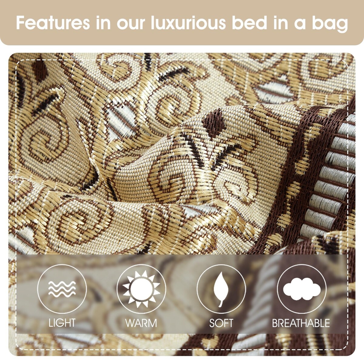 Ensemble de couette élégant à médaillon Nanshing Prince 7 pièces