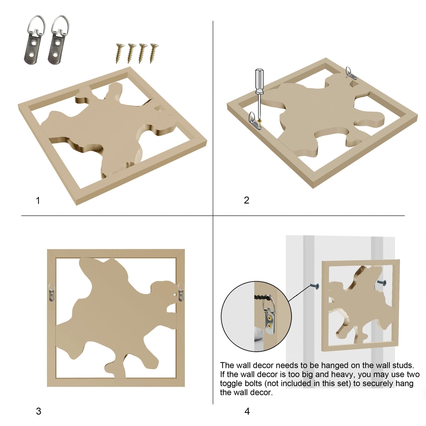 Décoration murale en teck Greenage, sculpture murale abstraite à bord naturel