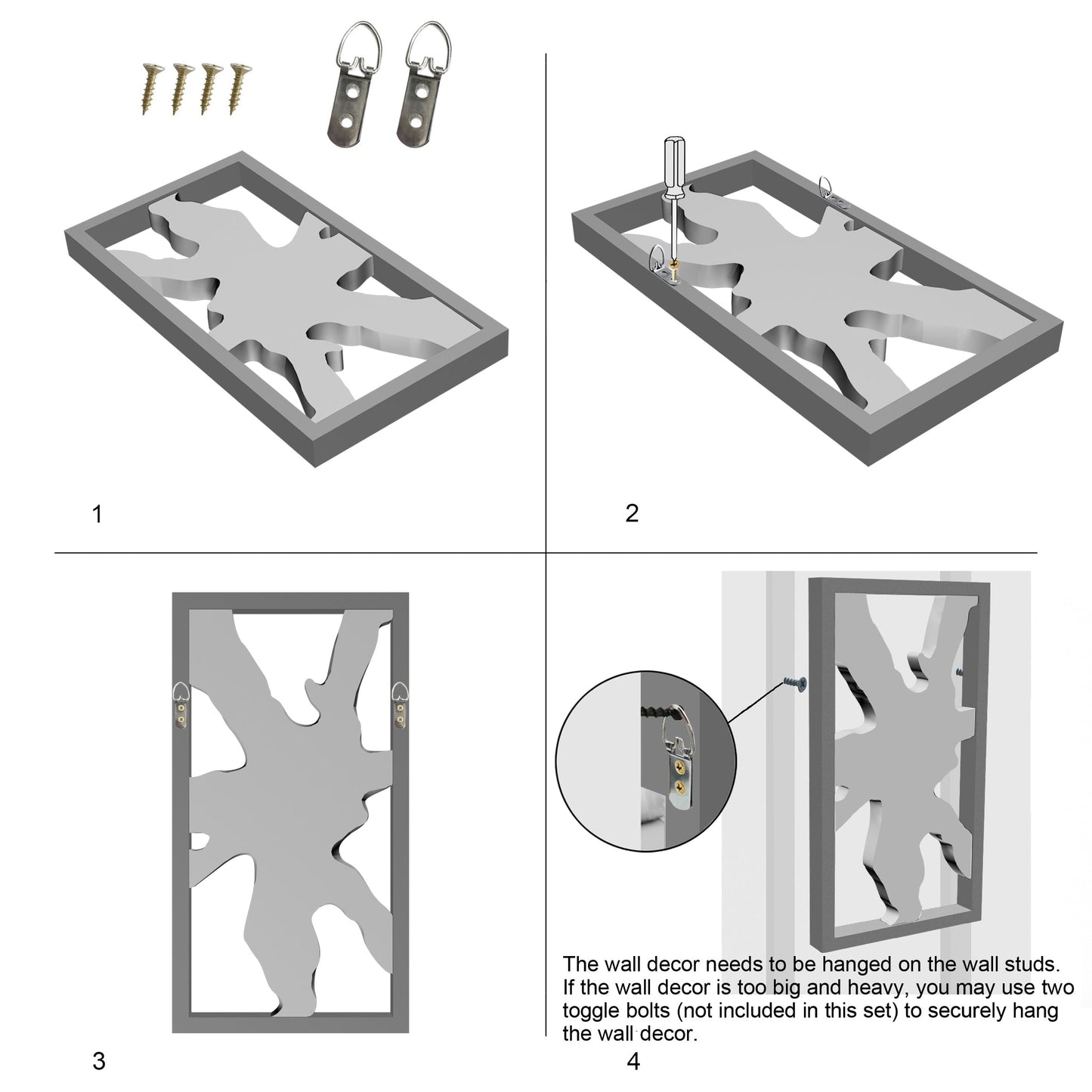 Décoration murale en teck Greenage, sculpture murale abstraite à bord naturel