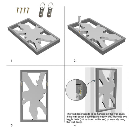Décoration murale en teck Greenage, sculpture murale abstraite à bord naturel