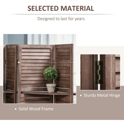 Paravent pliable HOMCOM à 4 panneaux, 1,68 m de haut, autoportant, pour chambre à coucher - 162,2 x 1,9 x 170 cm