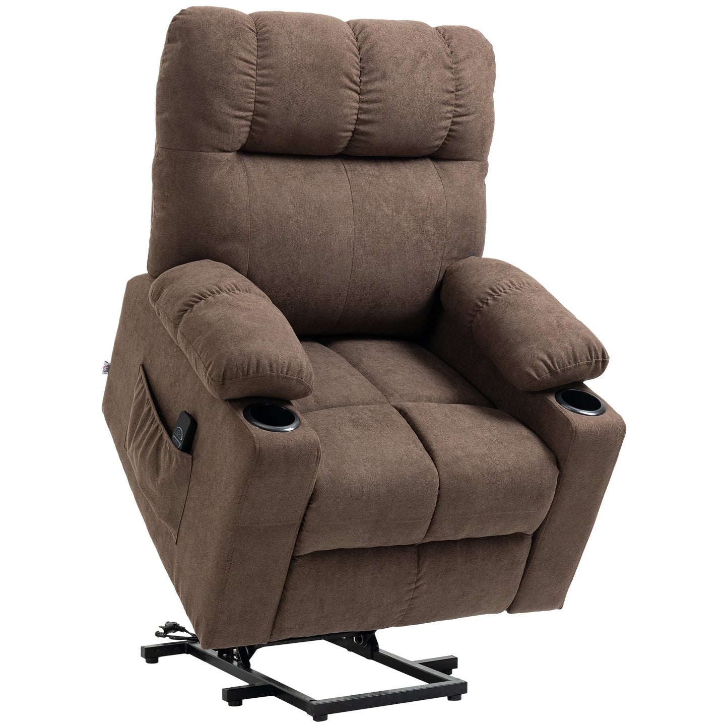 Fauteuil releveur électrique HOMCOM pour personnes âgées, fauteuil inclinable de salon surdimensionné avec télécommande