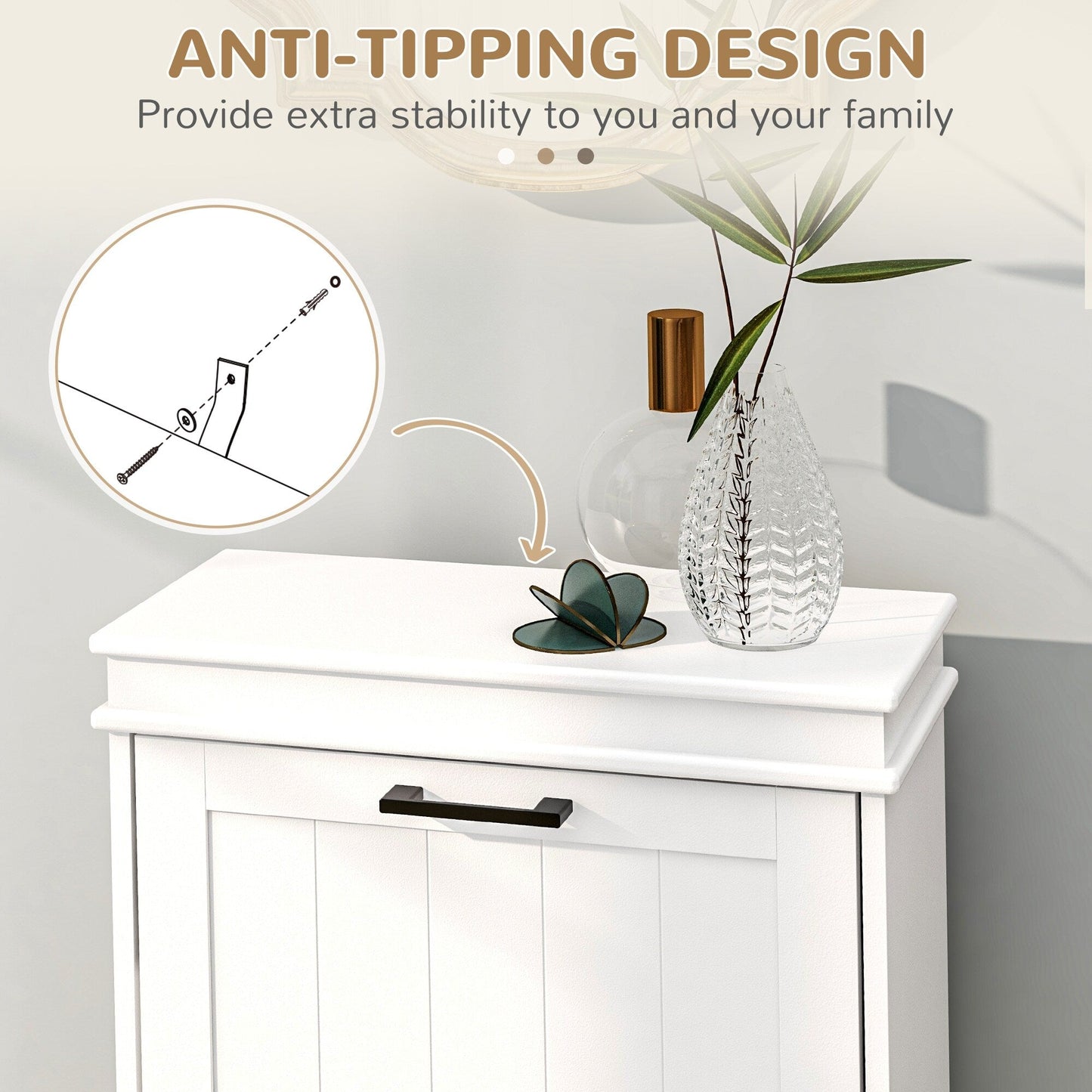 Meuble à chaussures HOMCOM pour entrée, étagère à chaussures étroite avec 2 tiroirs rabattables et étagères réglables