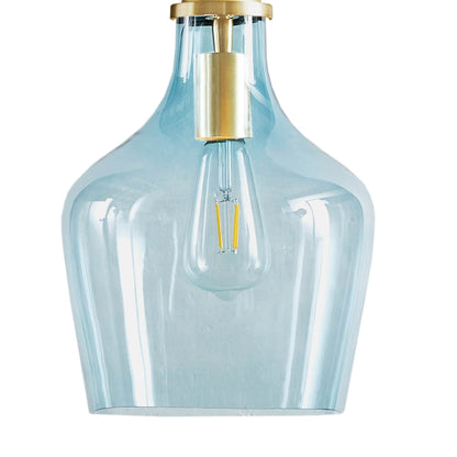 Suspension en verre en forme de cloche auburn INK+IVY