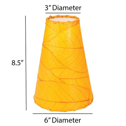 Lampe murale Eangee Gecko faite main, abat-jour feuilles de cacao, 40,6 x 17,8 x 61 cm