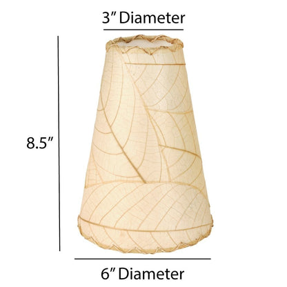 Lampe murale Eangee Gecko faite main, abat-jour feuilles de cacao, 40,6 x 17,8 x 61 cm