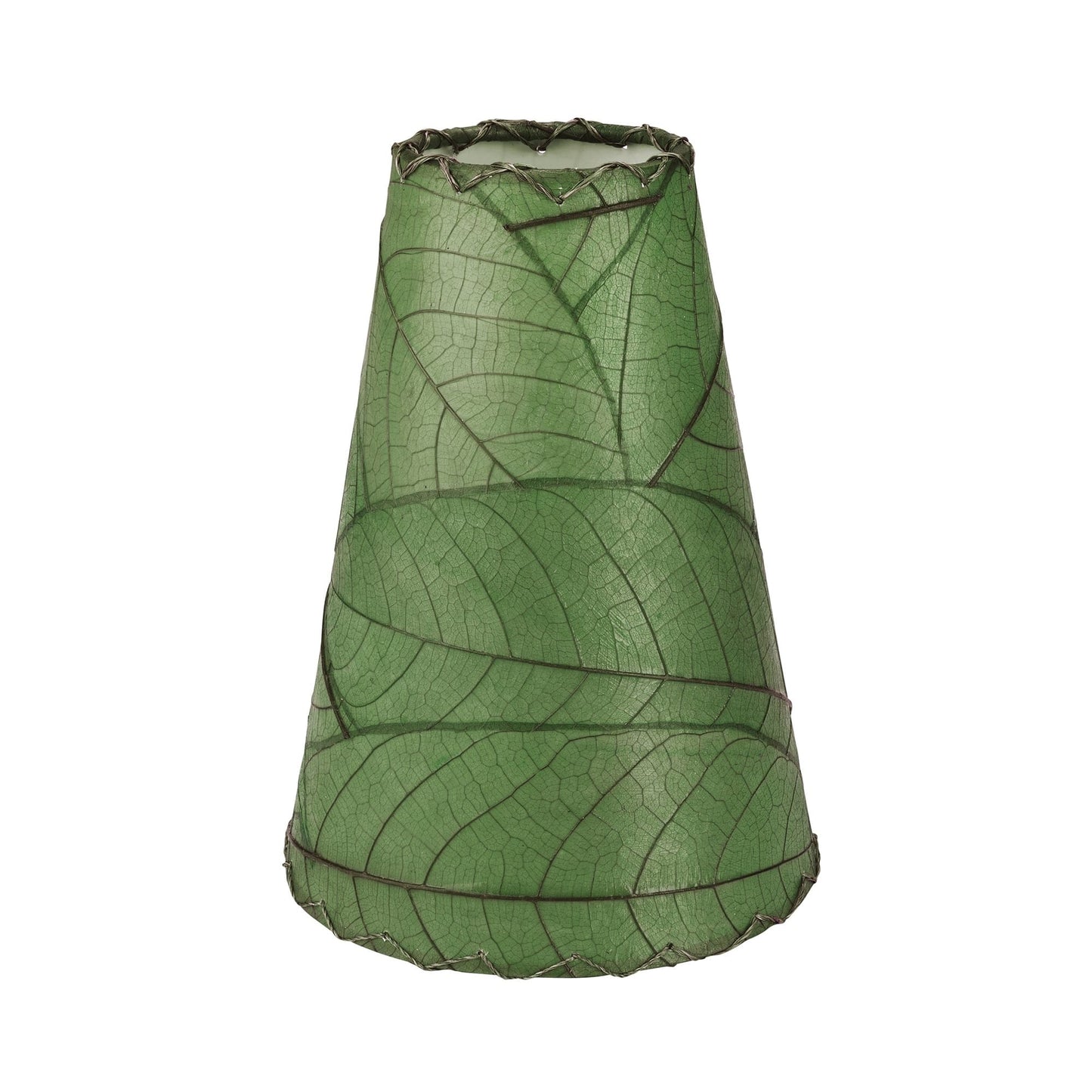 Lampe murale Eangee Gecko faite main, abat-jour feuilles de cacao, 40,6 x 17,8 x 61 cm