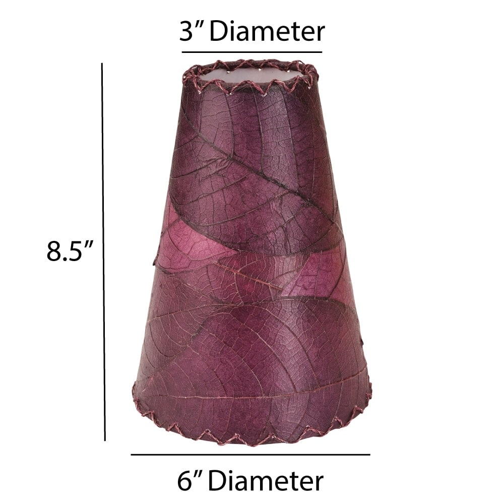 Lampe murale Eangee Gecko faite main, abat-jour feuilles de cacao, 40,6 x 17,8 x 61 cm