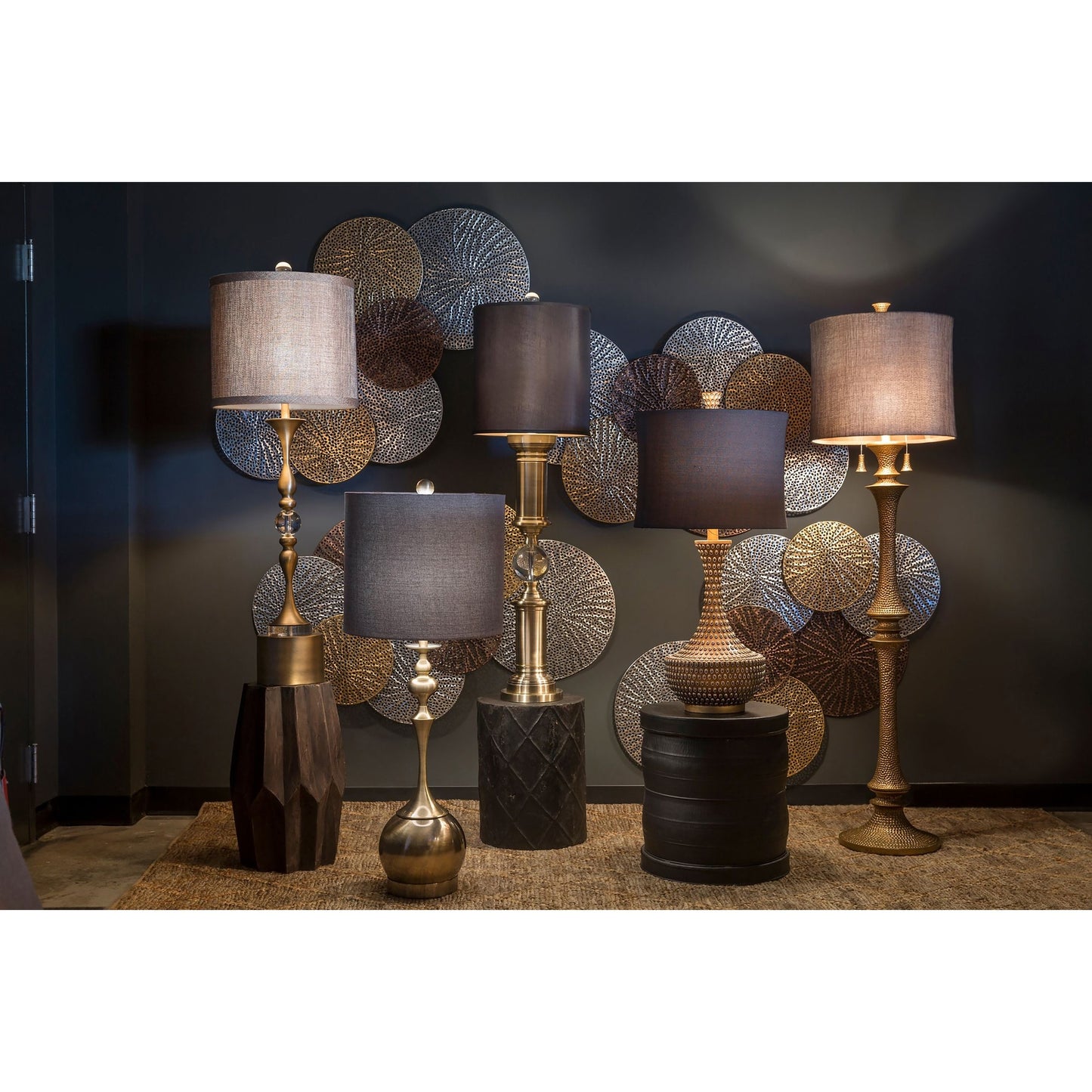 Harpe et fleuron Sahara Décoration murale en métal multicolore