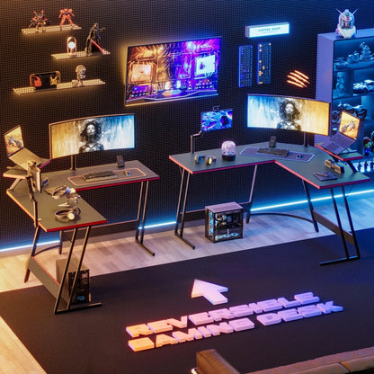 Bureau d'angle Homall en forme de L pour ordinateur, bureau d'écriture