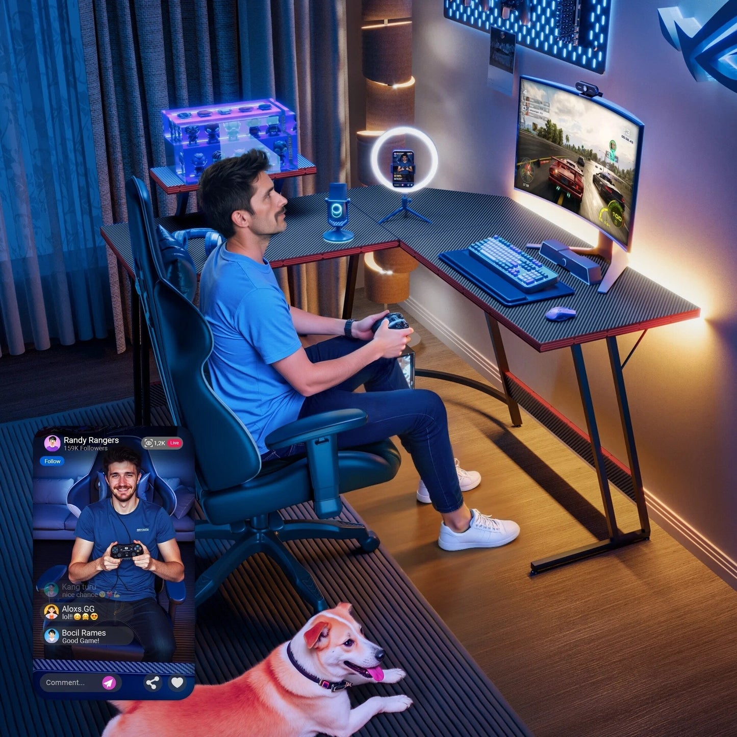 Bureau d'angle Homall en forme de L pour ordinateur, bureau d'écriture