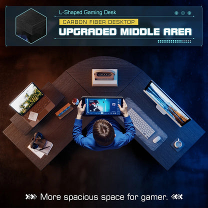 Bureau d'angle Homall en forme de L pour ordinateur, bureau d'écriture