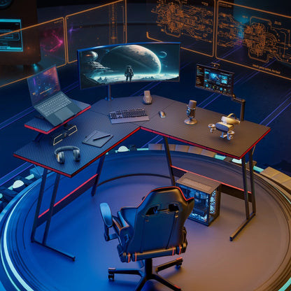 Bureau d'angle Homall en forme de L pour ordinateur, bureau d'écriture