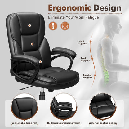 Chaise de bureau ergonomique Homall à dossier haut