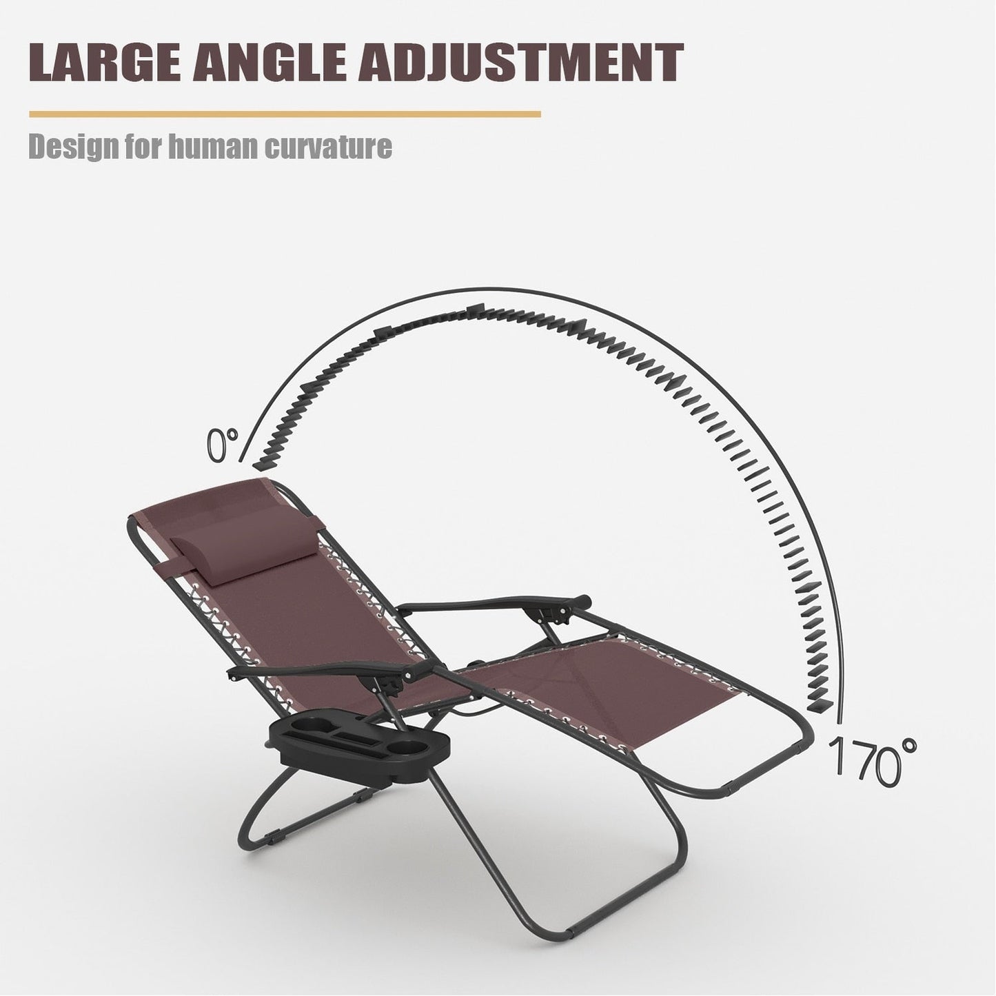 Ensemble de 2 chaises longues de jardin Homall à gravité zéro avec coussins