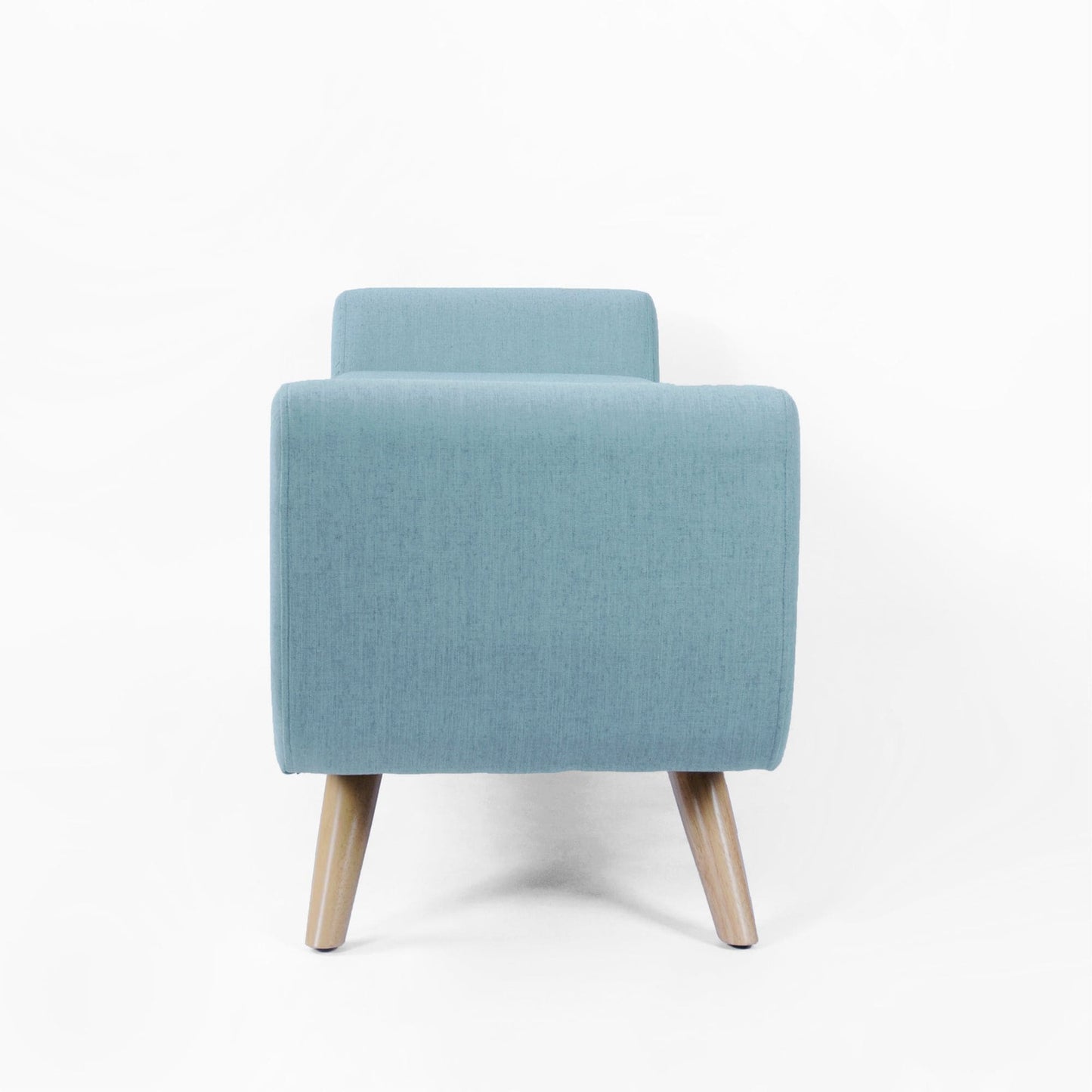 Banc de rangement moderne Sherpa avec pieds en bois HomePop